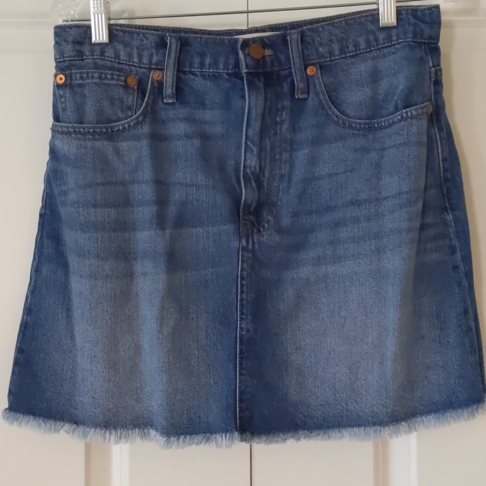 Madewell Rigid Denim A-Line Mini Skirt 29